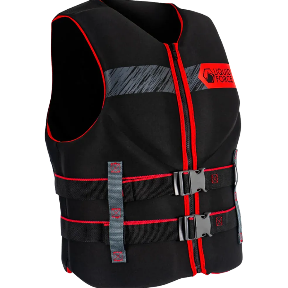 Liquid Force Hinge Classic CGA Life Vest 2026 - Black/Red
