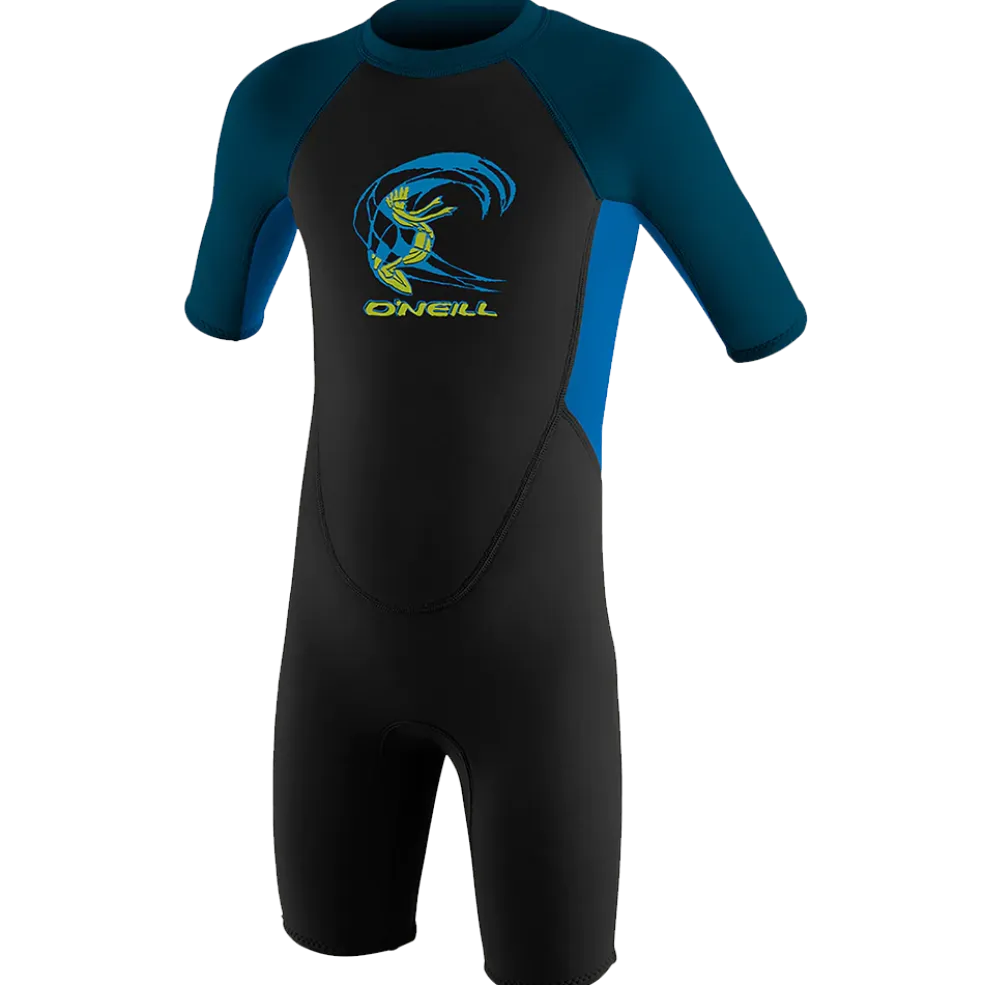 O'neill Toddler Reactor II 2MM Back Zip S/S Spring Wetsuit - Black/Ocean/Slate