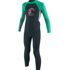 O'Neill Toddler Reactor II 2mm Back Zip Full Wetsuit - Slate/Coolgrey/Seaglass
