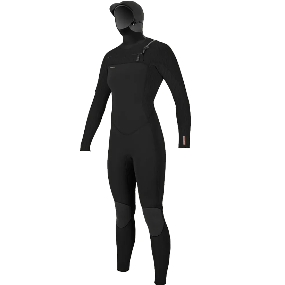 O'Neill Women's Hyperfreak 5/4+mm Chest Zip Full Wetsuit w/ Hood